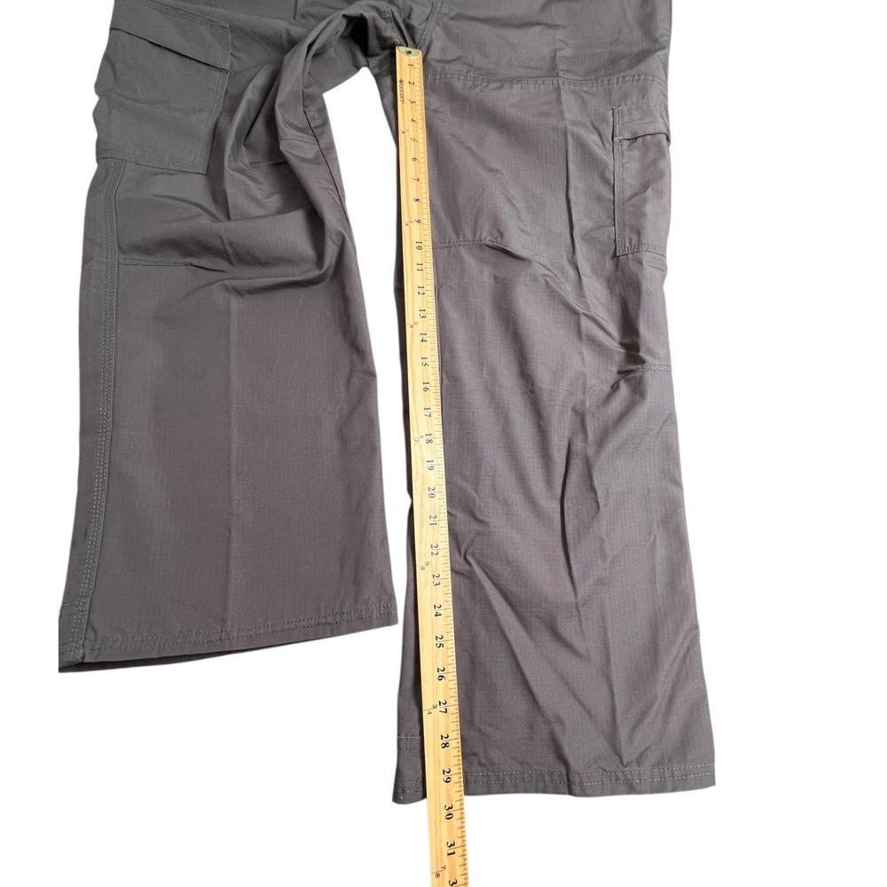 Berne Mens 44X30 Gray Relaxed Straight Leg‎ Cargo Canvas Workwear Pants - Picture 4 of 8